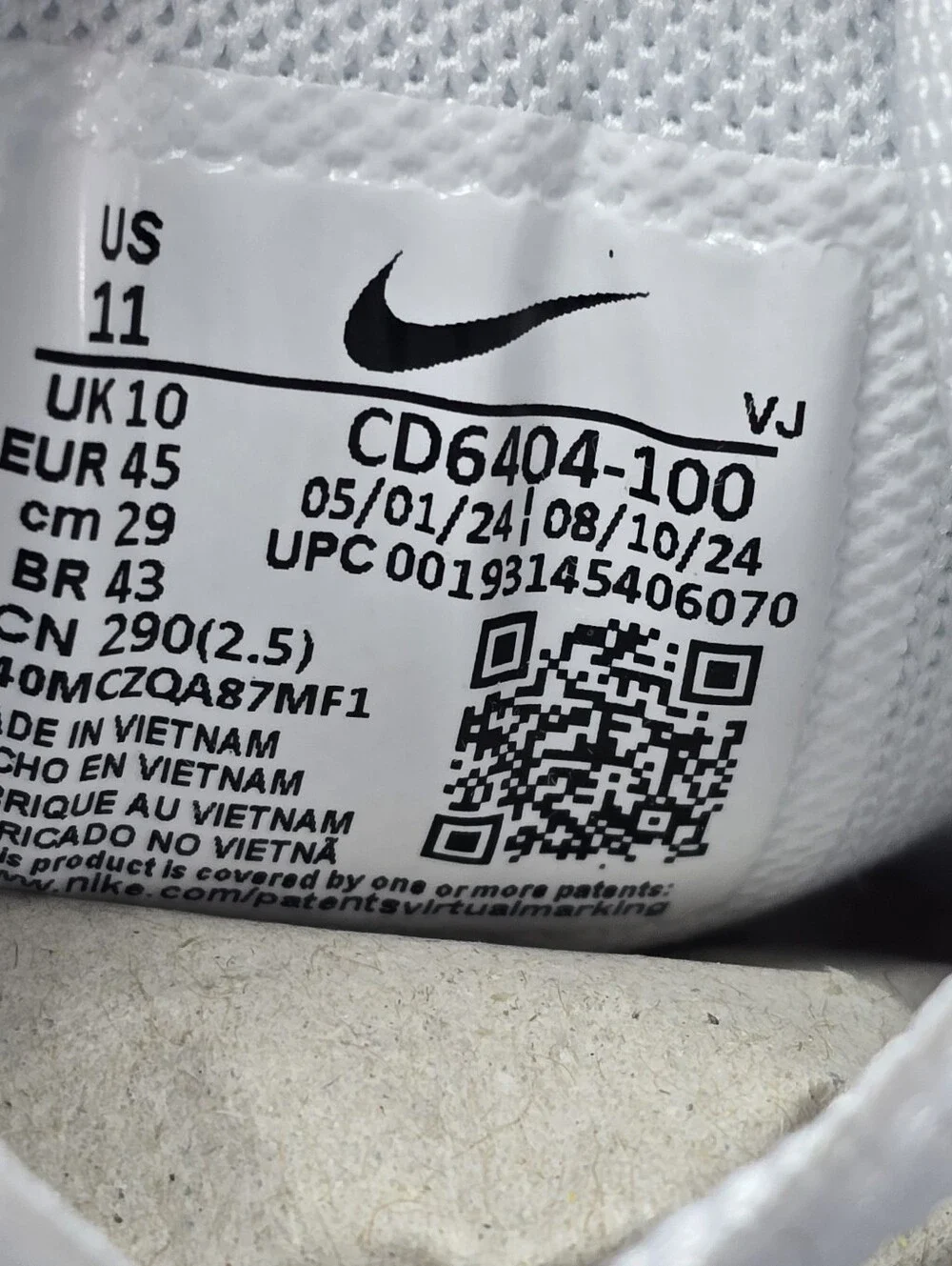 Nike P-6000 Low Top Men’s Lace Up Athletic Sneakers White CD6404-100 Size 11 New